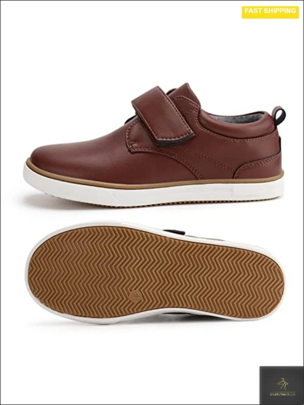 Boys Loafers Hook and Loop School Uniform Dress Shoes Casual Oxford Shoes